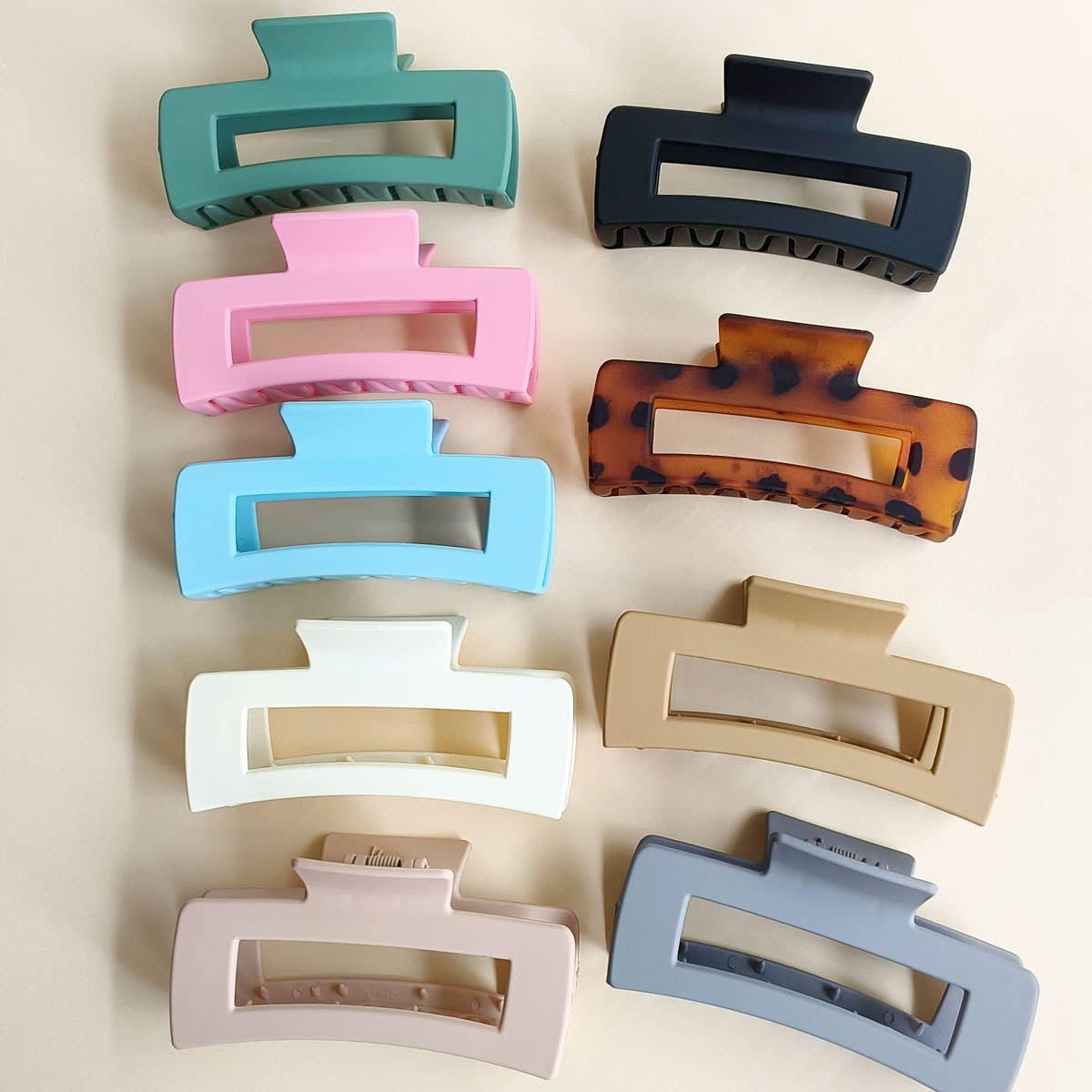 4 1 INCH MATTE PS PLASTIC HAIR CLAW CLIP WHOLESAL_CWAHA0091