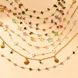 STAINLESS STEEL ANKLET WITH COLORFUL STONE BEADS_CWAJE4612