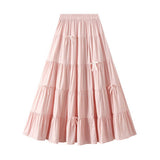 CAKE SKIRT HALF SKIRT BOW A LINE LONG SKIRT_CWBMS0319