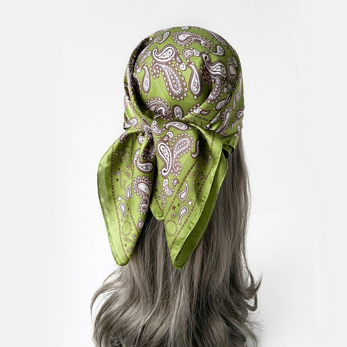 PAISLEY SATIN SQUARE SCARF 70CM NECK HEAD _CWASC0825