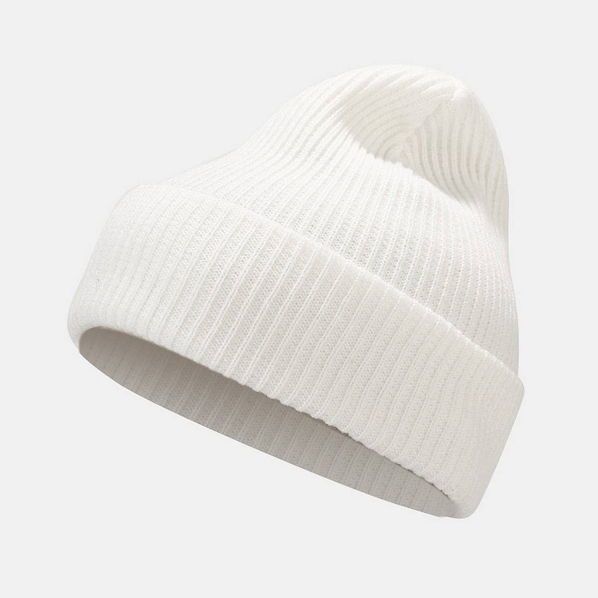 SIMPLE WOOL KNITTED HAT_CWAH1585