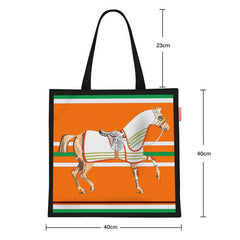 FASHION WARHORSE STRIPED CANVAS HANDBAG_CWAB5124