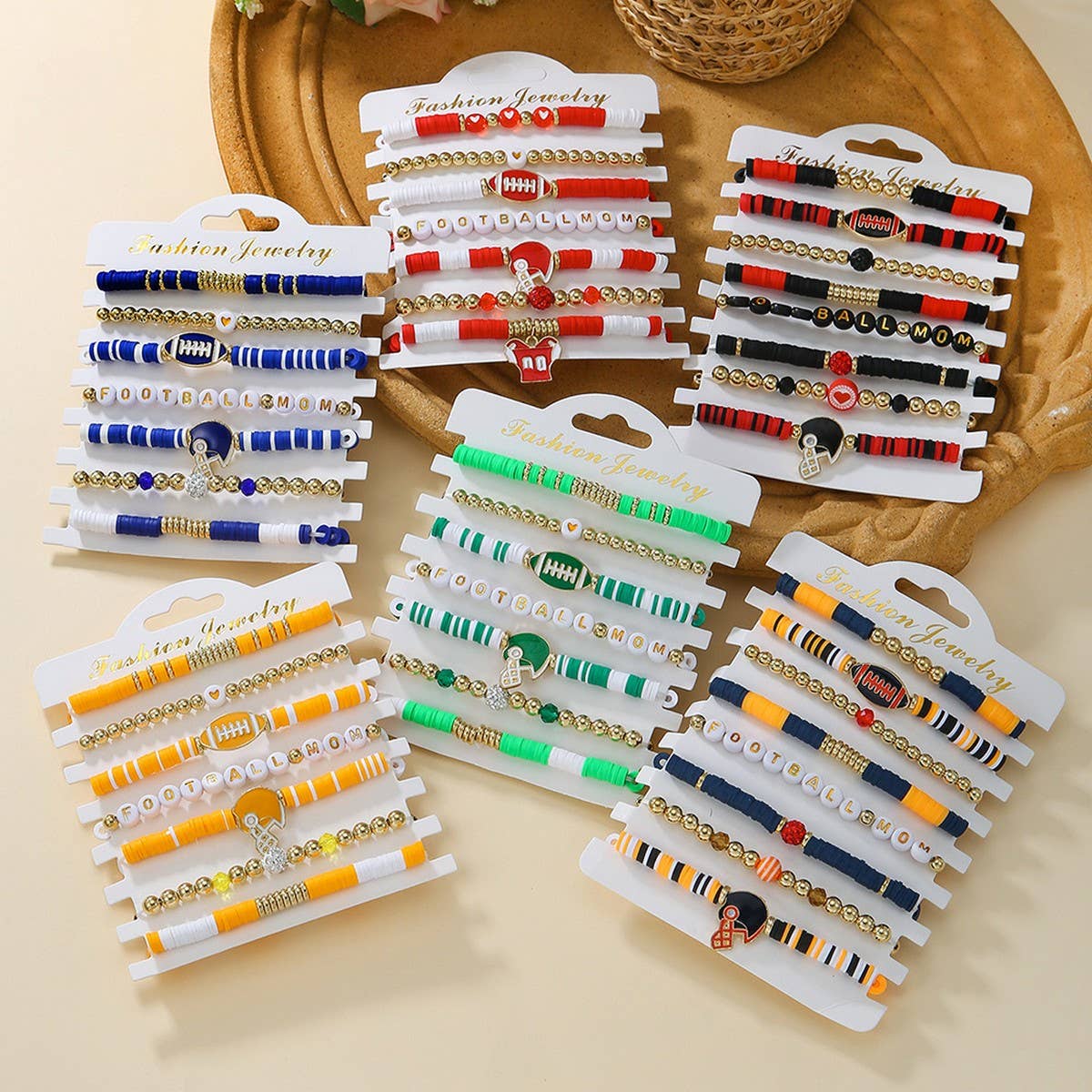 BRACELET 8 PIECE SET POLYMER CLAY BRACELET_CWMM3512