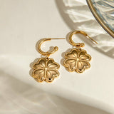 HIGH END LOVE FOUR LEAF CLOVER EARRINGS_CWAJE1895