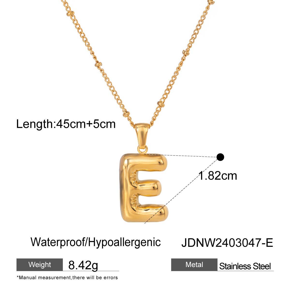 NICHE ALL MATCH TEMPERAMENT GLOSSY LETTER NECKLACE_CWAJE1893