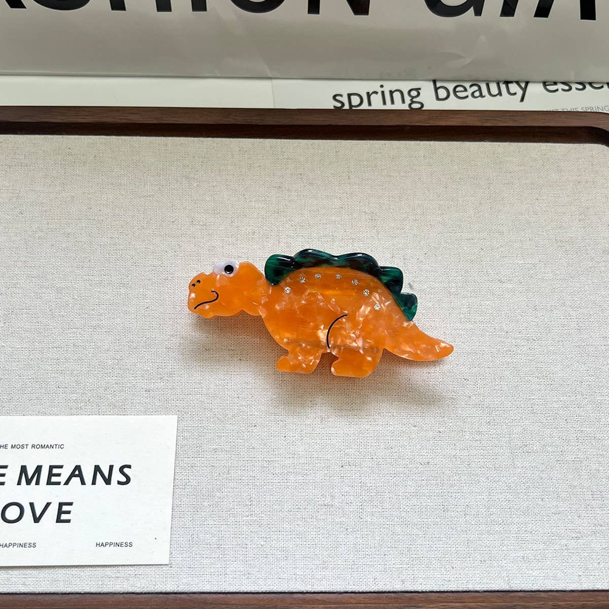 NEW CARTOON DINOSAUR HAIR CLIP STEGOSAURUS_CWAHA5724