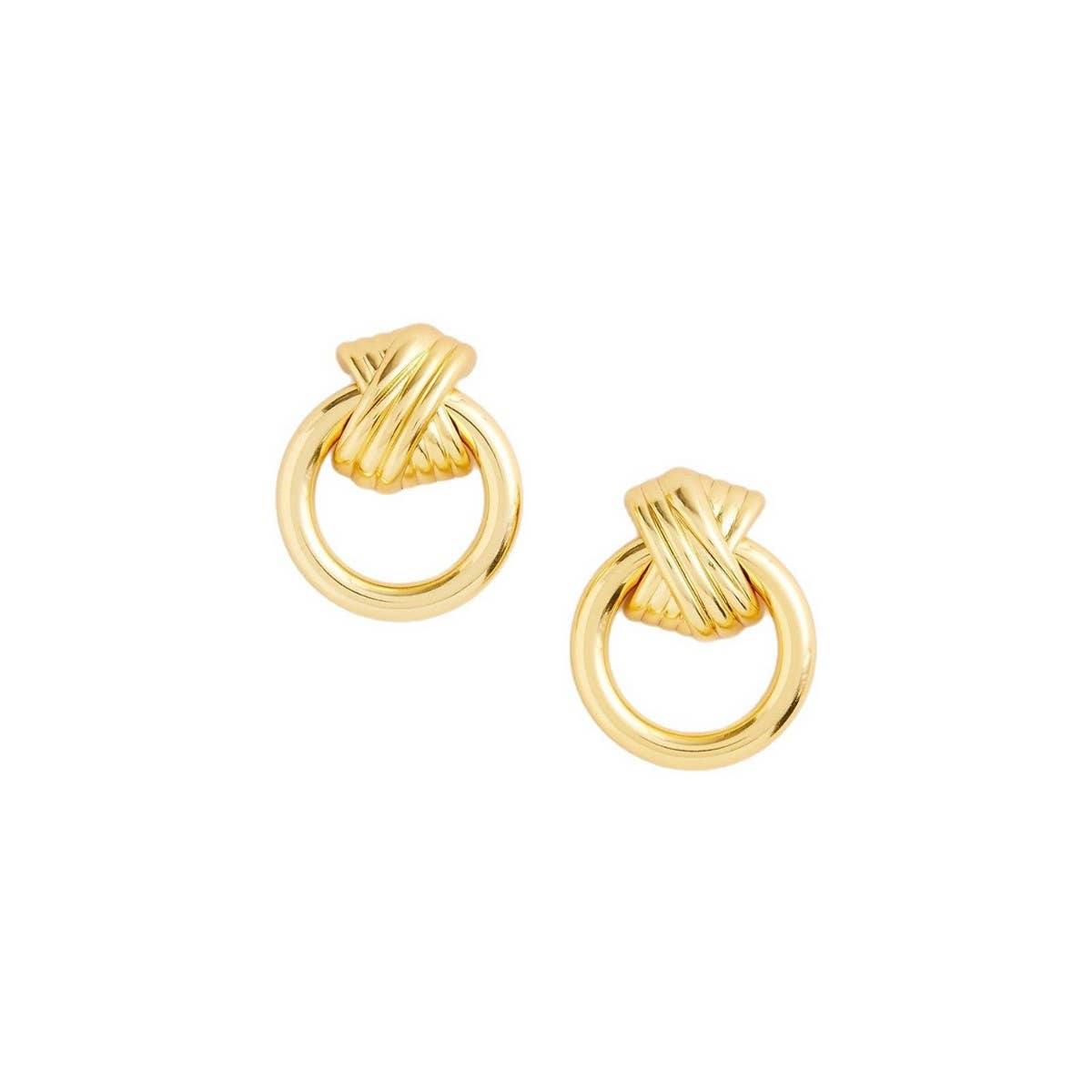 18K GOLD PLATED IRREGULAR GEOMETRIC EARRINGS_CWAJE4991