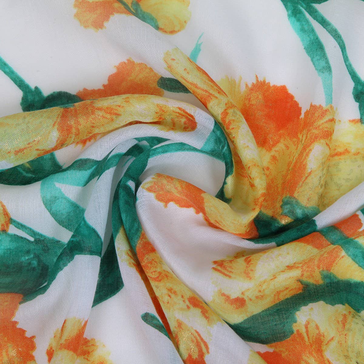 FLORAL SCARF LIGHTWEIGHT BEACH WRAP FOR WOMEN_CWASC0679