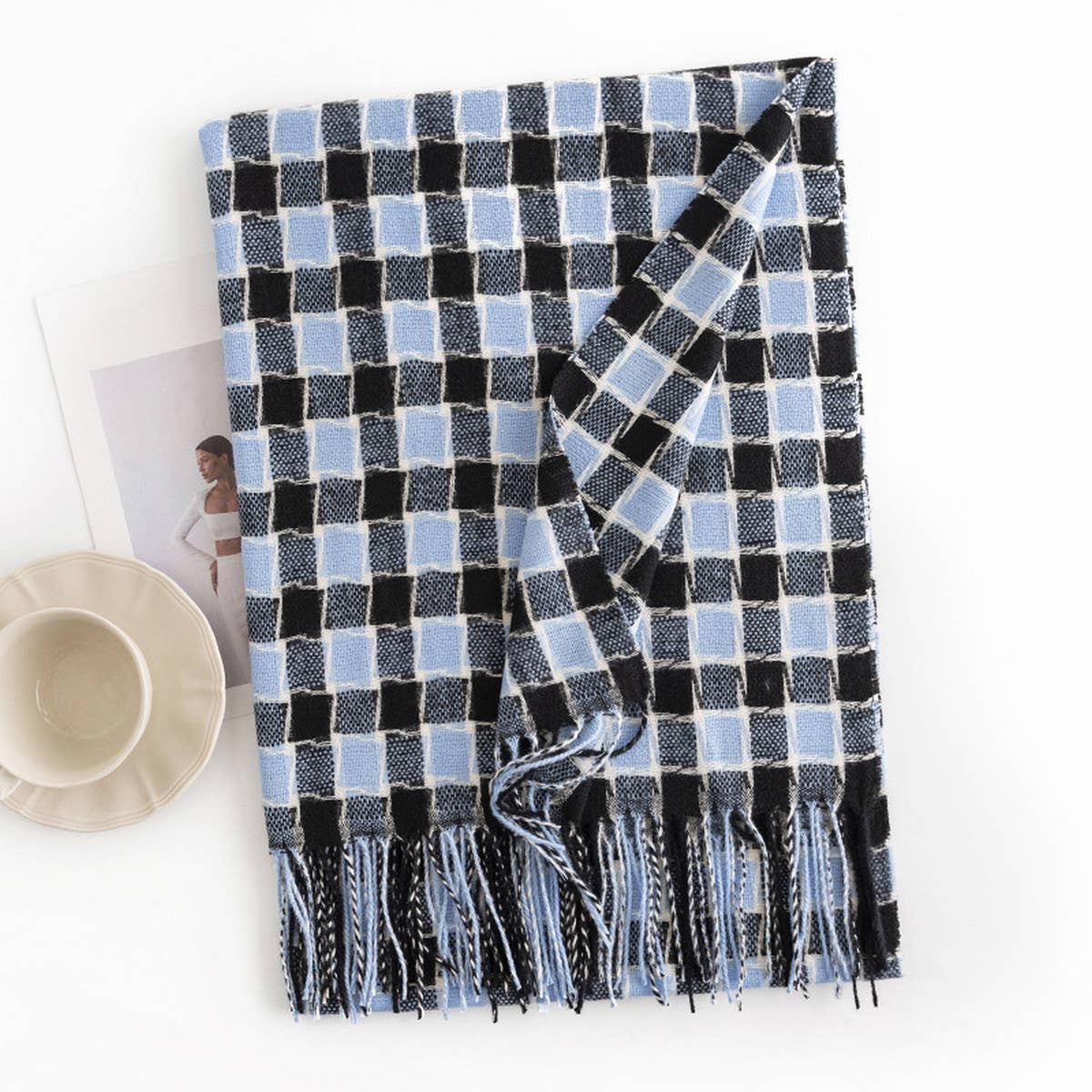 Fashionable British Plaid Scarf_Cwasc1012