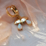 LOCK CHARM OPAL DROP EARRINGS COLORFAST JEWELRY_CWAJE5109