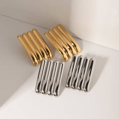 SIMPLE PERSONALITY HIGH END 18K GOLD EARRINGS_CWMM2351