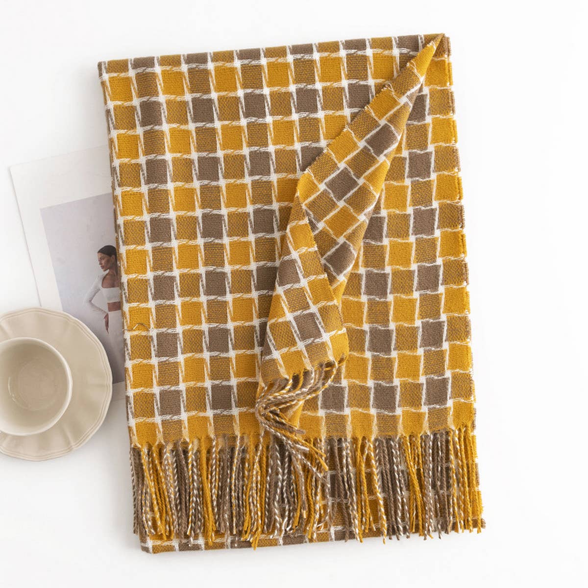 Fashionable British Plaid Scarf_Cwasc1012