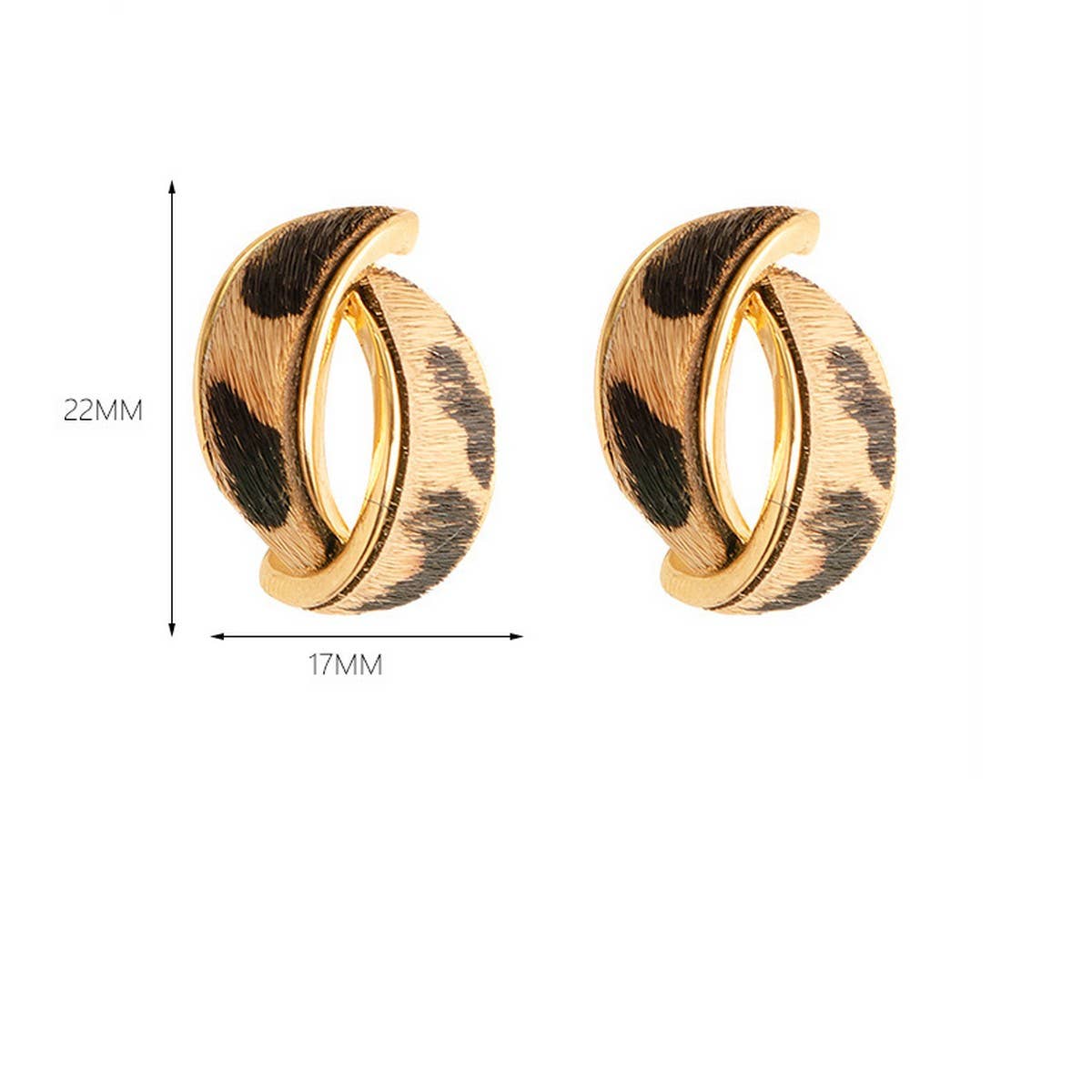 ENAMEL SILVER NEEDLE C SHAPED EARRINGS_CWMM4287