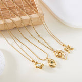 Versatile Zircon Hollow Butterfly Necklace