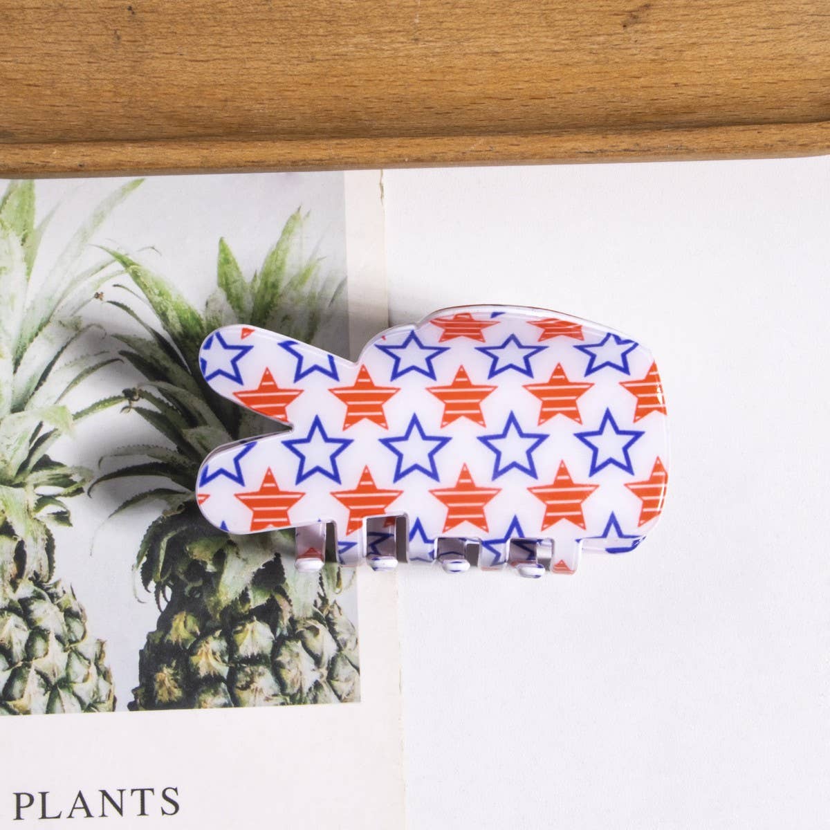 Cwaha1243_Independence Dayflag Rabbit Shape Hair Claw Clip