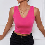 V-Neck, Slim, Short Knitted Sleeveless Vest