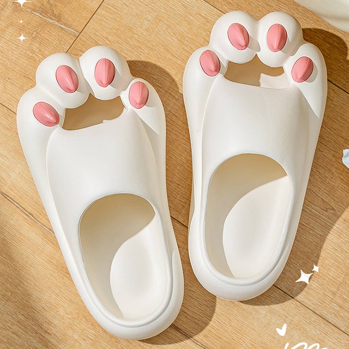Valentine Day Home Indoor Cute Cat Claw Slippers_Cwshs0544