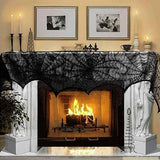 HALLOWEEN FIREPLACE CLOTH LACE DECORATION FABRIC_CWMM1726