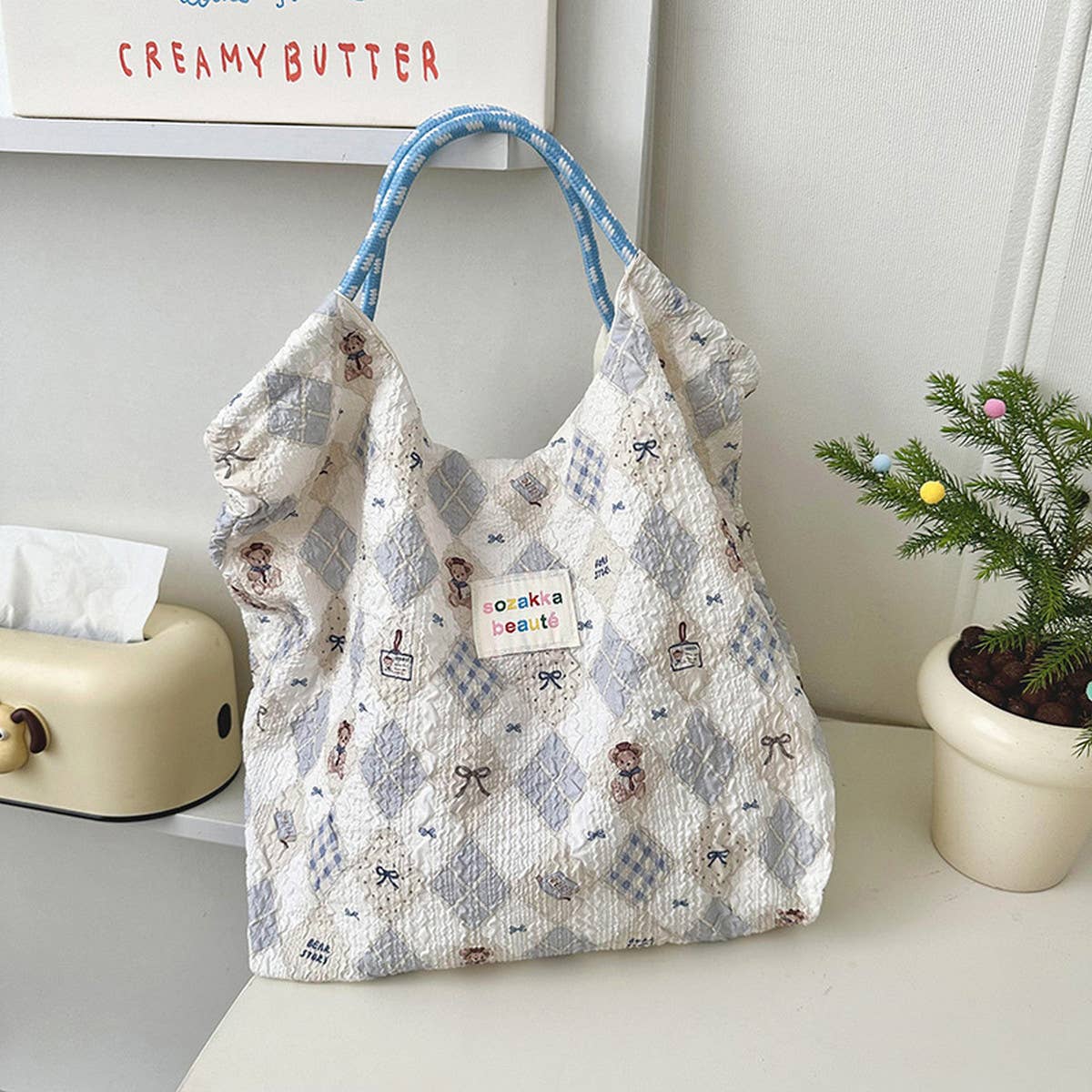 2024 New Embosse Cute Sweet Canvas Bag_Cwab3080