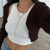 FASHIONABLE COLORFUL CRYSTAL Y SHAPED NECKLACE_CWMM3184