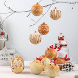 6PCS 8CM GINGERBREAD FOAM CHRISTMAS BALL SET_CWMM9830