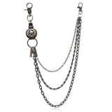 Vintage Five-Pointed Star Leather Pants Chain_Cwmm4830