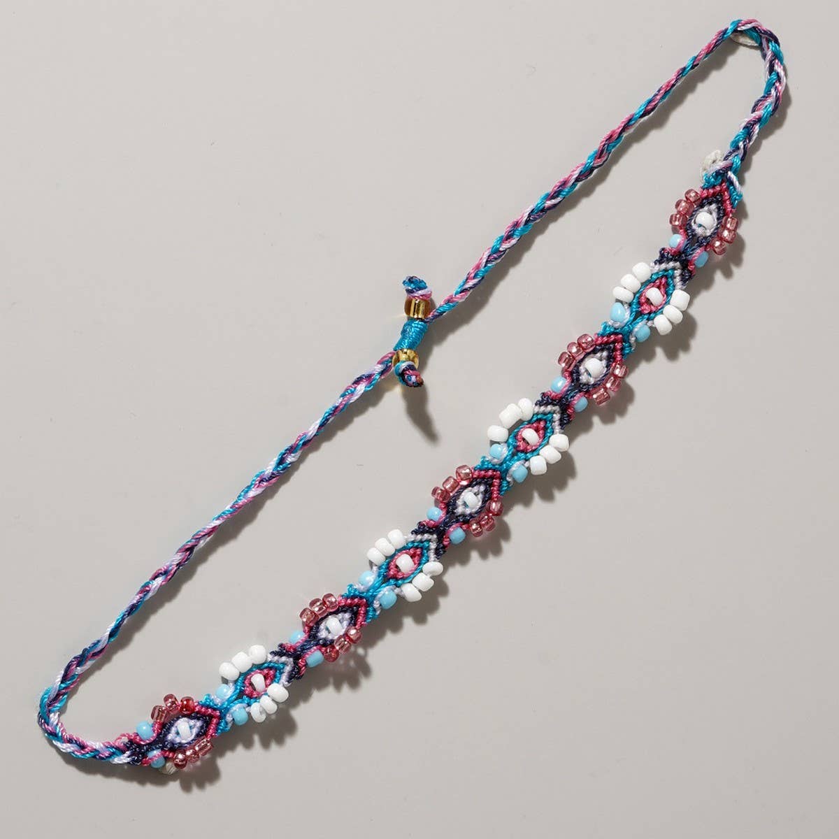 COLORFUL FLOWER RICE BEADS HANDMADE BEADED BRACELET_CWMM3803