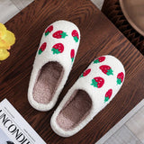 Warm Winter Strawberry Soft-Soled Cotton Slippers_Cwmm3057