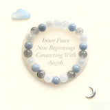 Aquamarine Natural Stone Beaded Bracelet_Cwmm11408