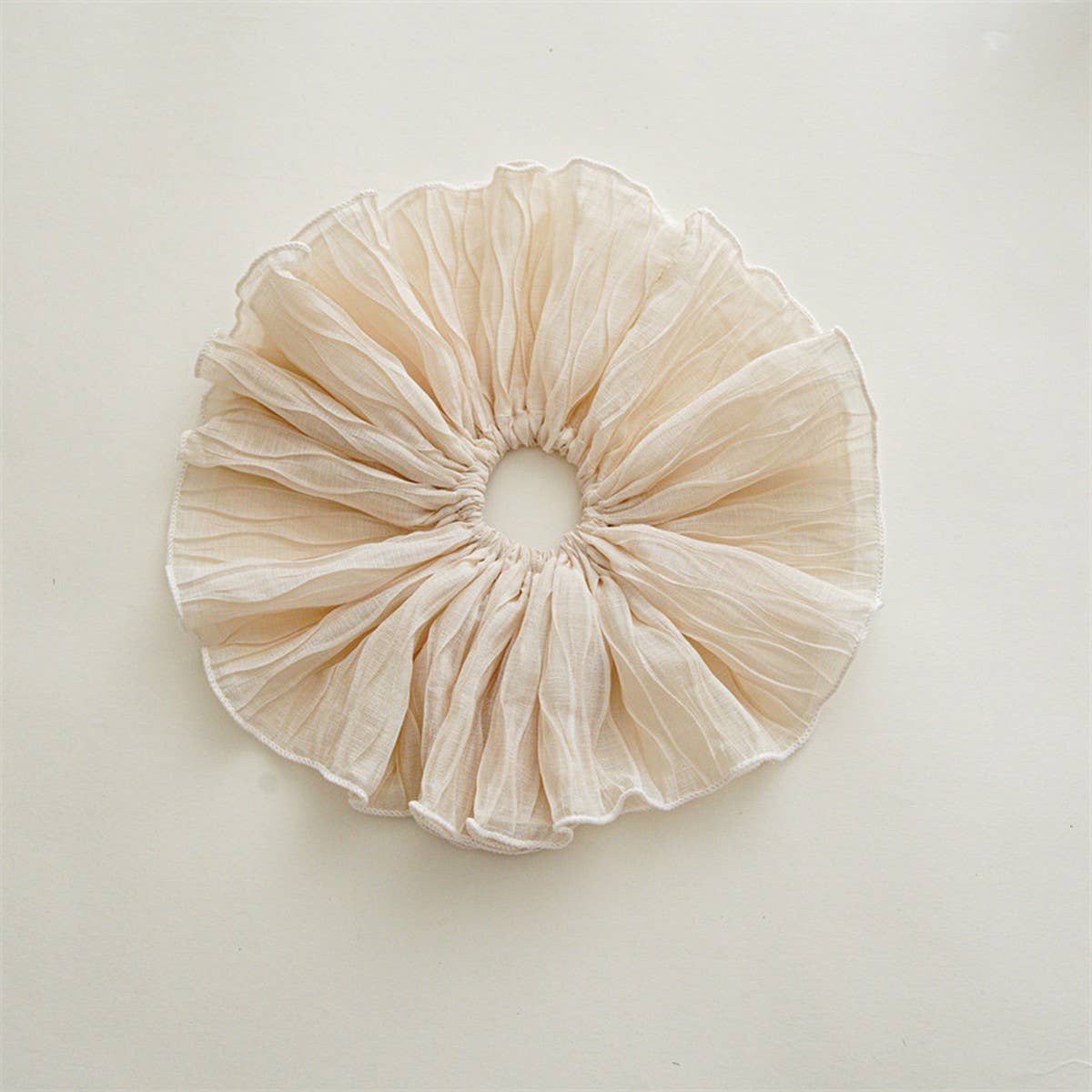 FUNGUS EDGE PLEATED HAIR TIE SCRUNCHIES_CWAHA2882