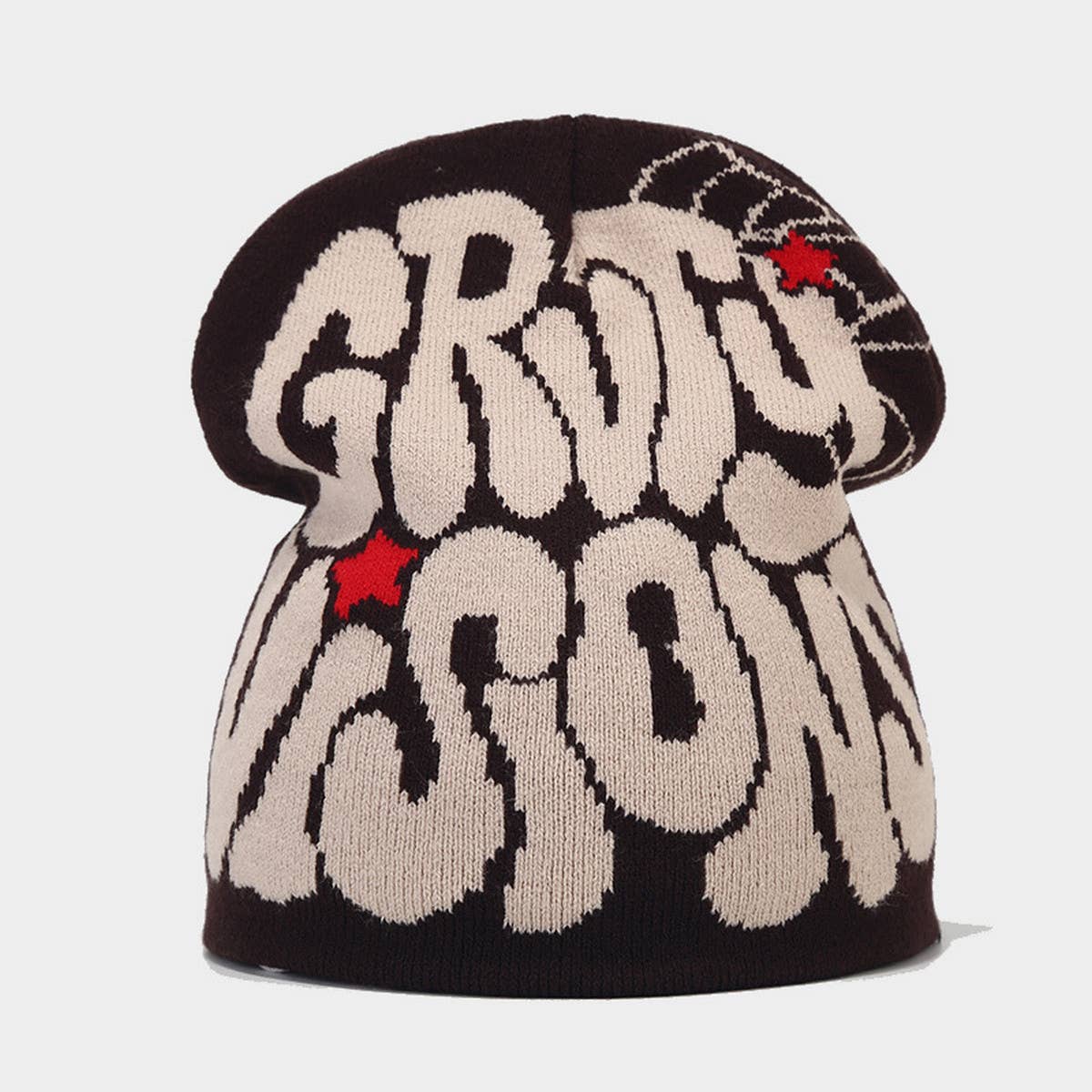 HOT SALE LETTER JACQUARD KNITTED HAT_CWAH1626