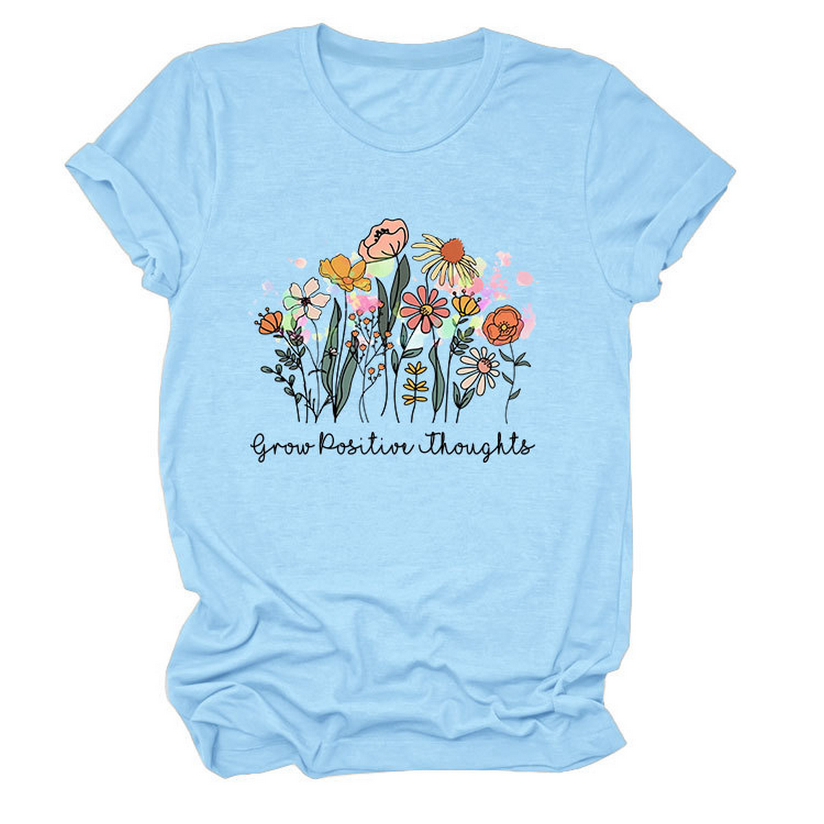 Wome Casual Crew Neck T-Shirt Soft Fit_Cwtts1488