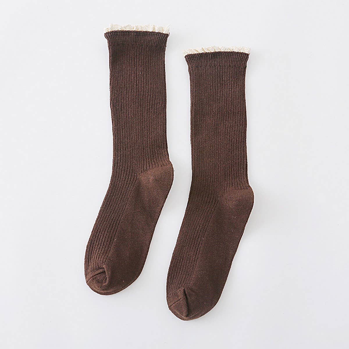 AUTUMN AND WINTER STRIPED LACE WOMENS SOCKS_CWMS0994