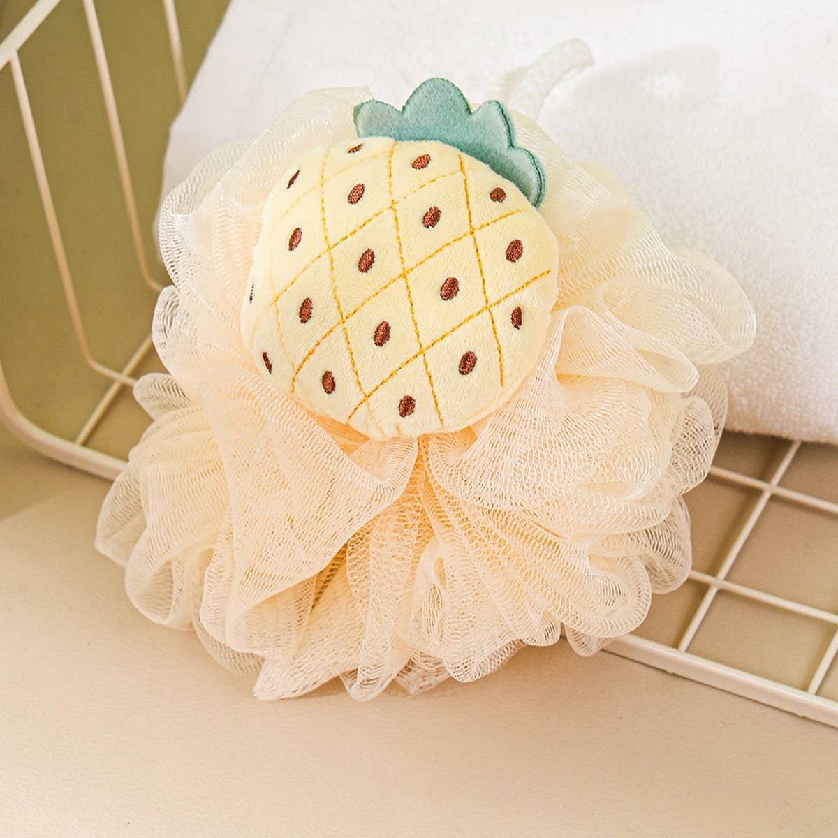 BATH POUF CUTE FRUIT BATH BALL FOAMING TENNIS BALL_CWMM3355