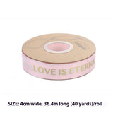 GOLD STAMPED THREADED RIBBON DIY BOW RIBBON_CWMM5778