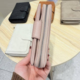 New Forest Style Retro Vertical Zipper Wallet_Cwab06250