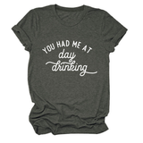 Women Summer Tee Day Drinking Quote Shirt_Cwttsl0491