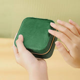 Velvet Double Layer Portable Jewelry Storage Box