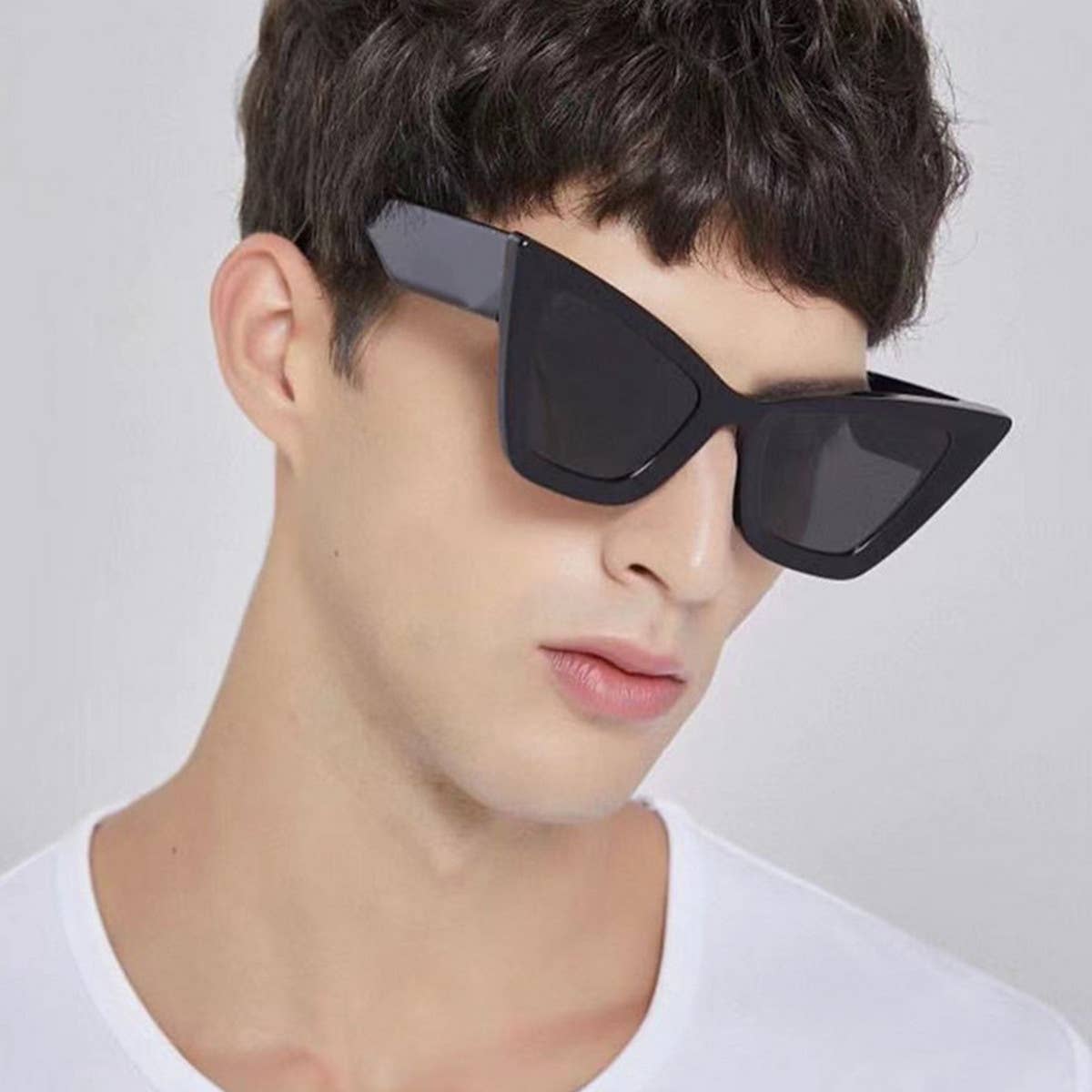 Uv Protection Large Frame Cat Eye Sunglasses_Cwasg0314