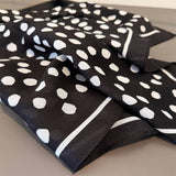 Geometric Polka Dot Herringbone Silk Scarf_Cwasc03313