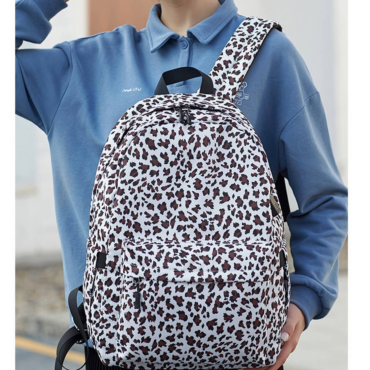 BACKPACKS FOR SCHOOL STYLISH LEOPARD LAPTOP BAG_CWAB5513