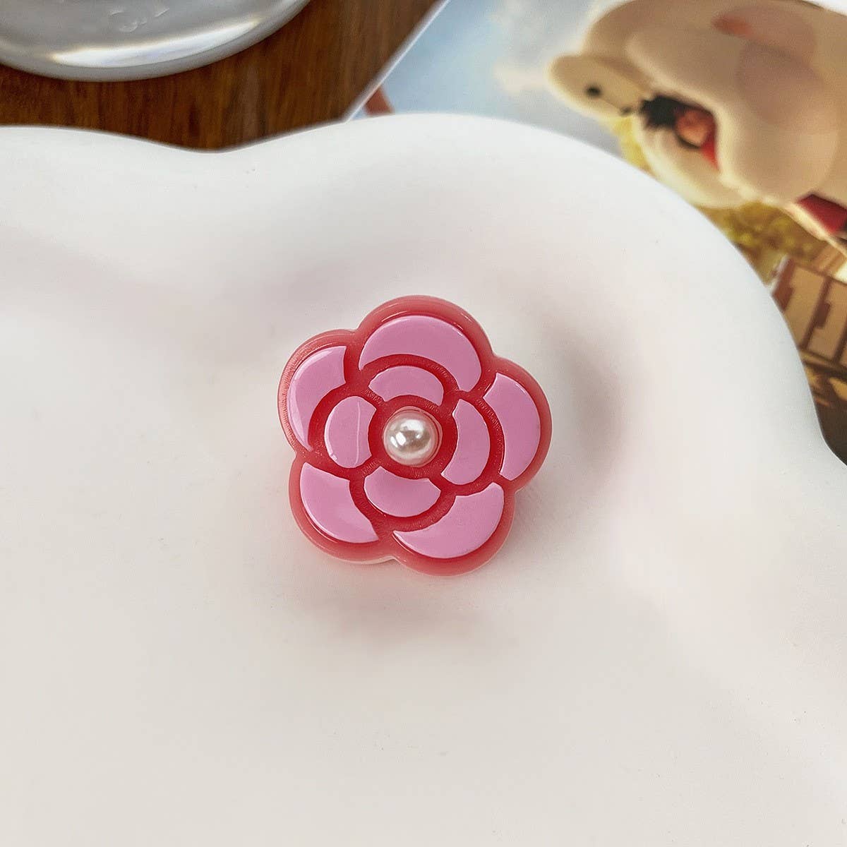 LUXURY HAIR CLIP HEPBURN CAMELLIA MINI CLAW_CWAHA0729