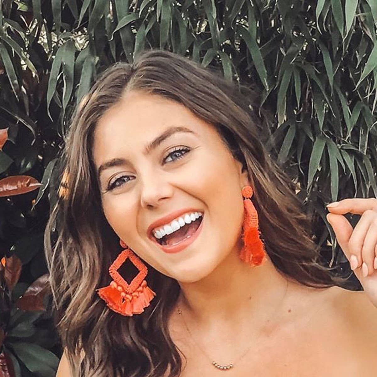 GEOMETRIC DIAMOND SHAPED RICE BEAD TASSEL EARRINGS_CWAJE1043