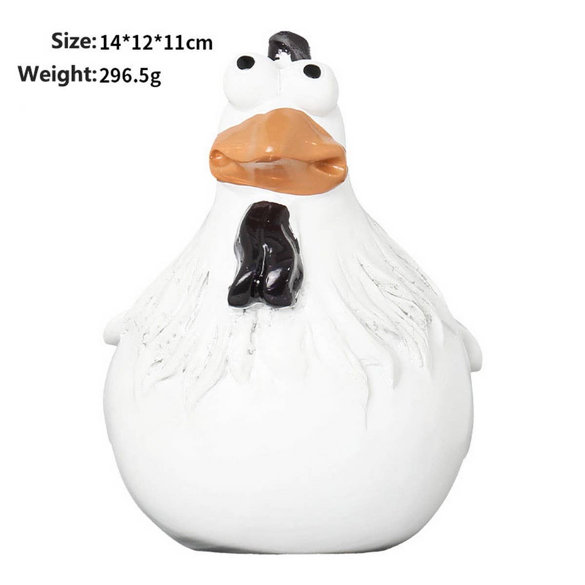 CREATIVE FUNNY CHICKEN RESIN GARDEN FENCE DECOR_CWAJE5299