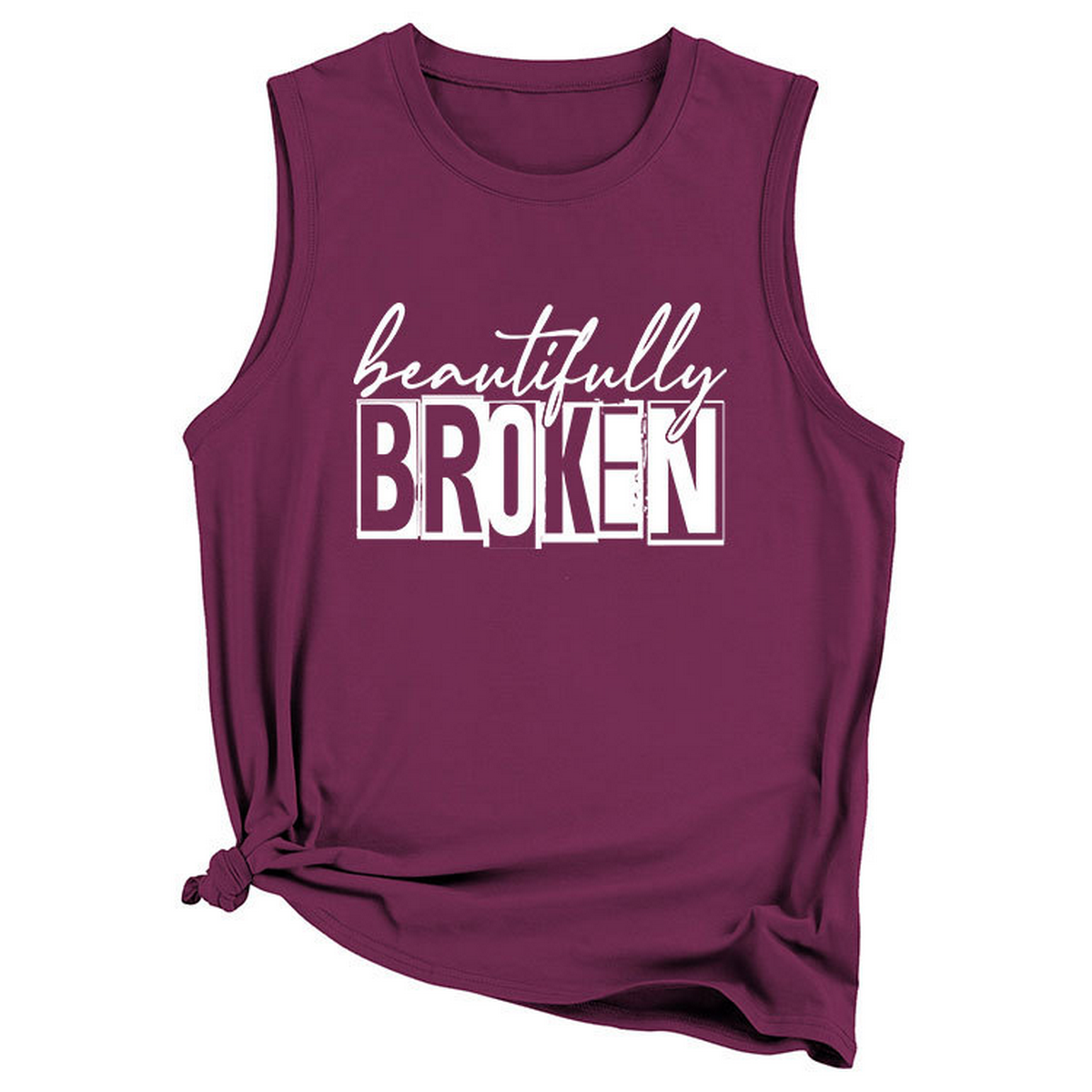 Wome Casual Plus Size Tank Top, Loose Fit_Cwttsl0422