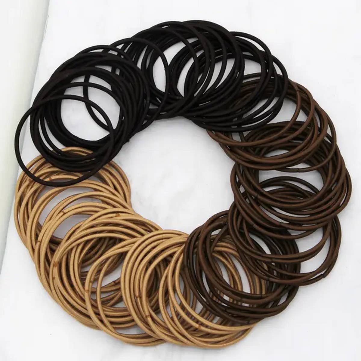 100PCS MULTI COLORED ELASTICS HAIR TIES SCRUNCHIES_CWAHA0136