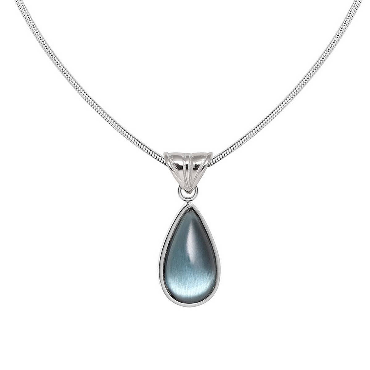 NICHE FRENCH WATER DROP BLUE OCEAN NECKLACE_CWAJE1605