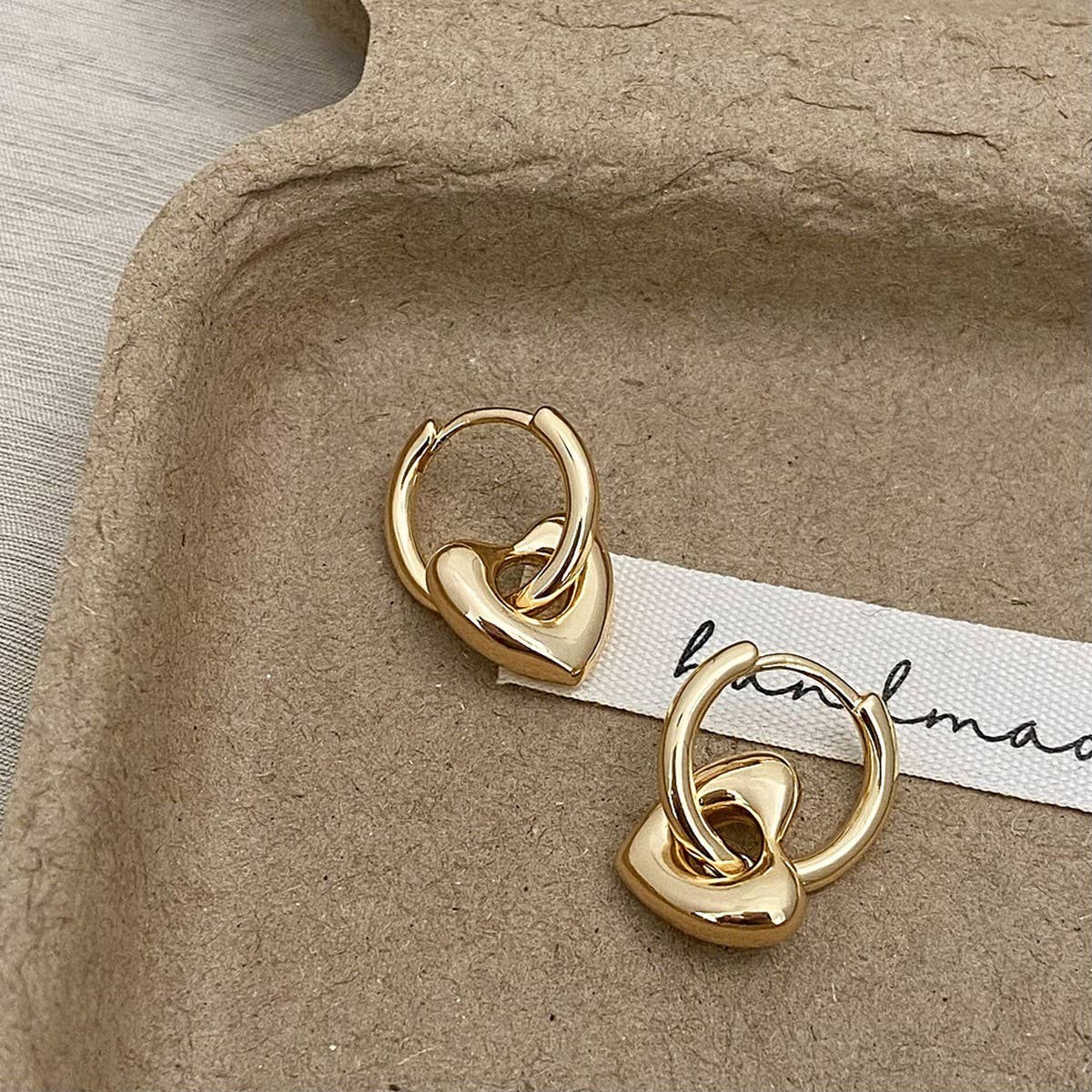 Womens Valentines Day Love Heart Earrings