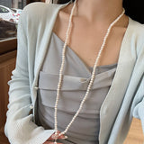 HIGH GRADE FRESHWATER PEARL SWEATER NECKLACE_CWAJE3889