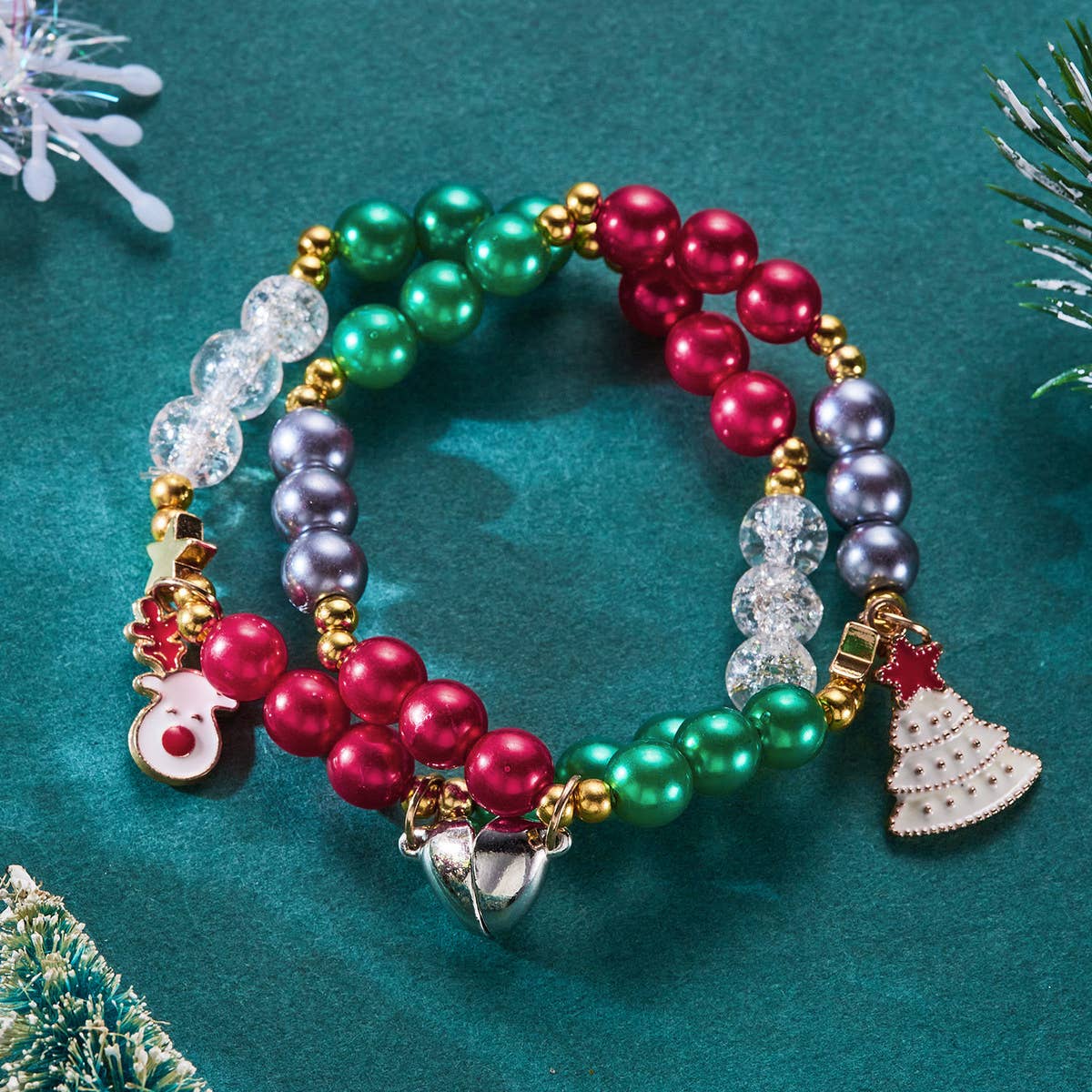 CHRISTMAS TREE NEW LOVE MAGNETIC BRACELET_CWAJE2407